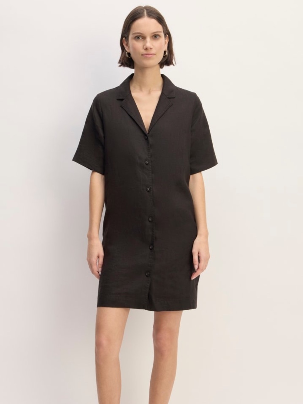 Everlane Shirtdress in Linen Black